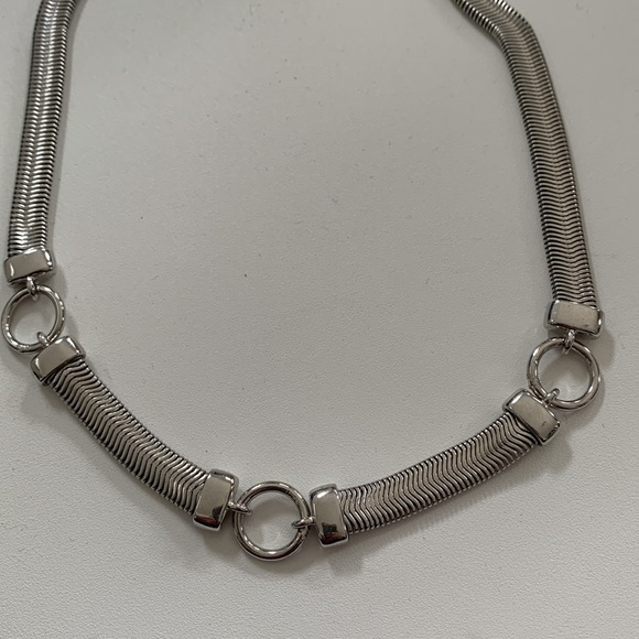 Anne Klein silver mesh and link necklace. - Picture 3 of 3